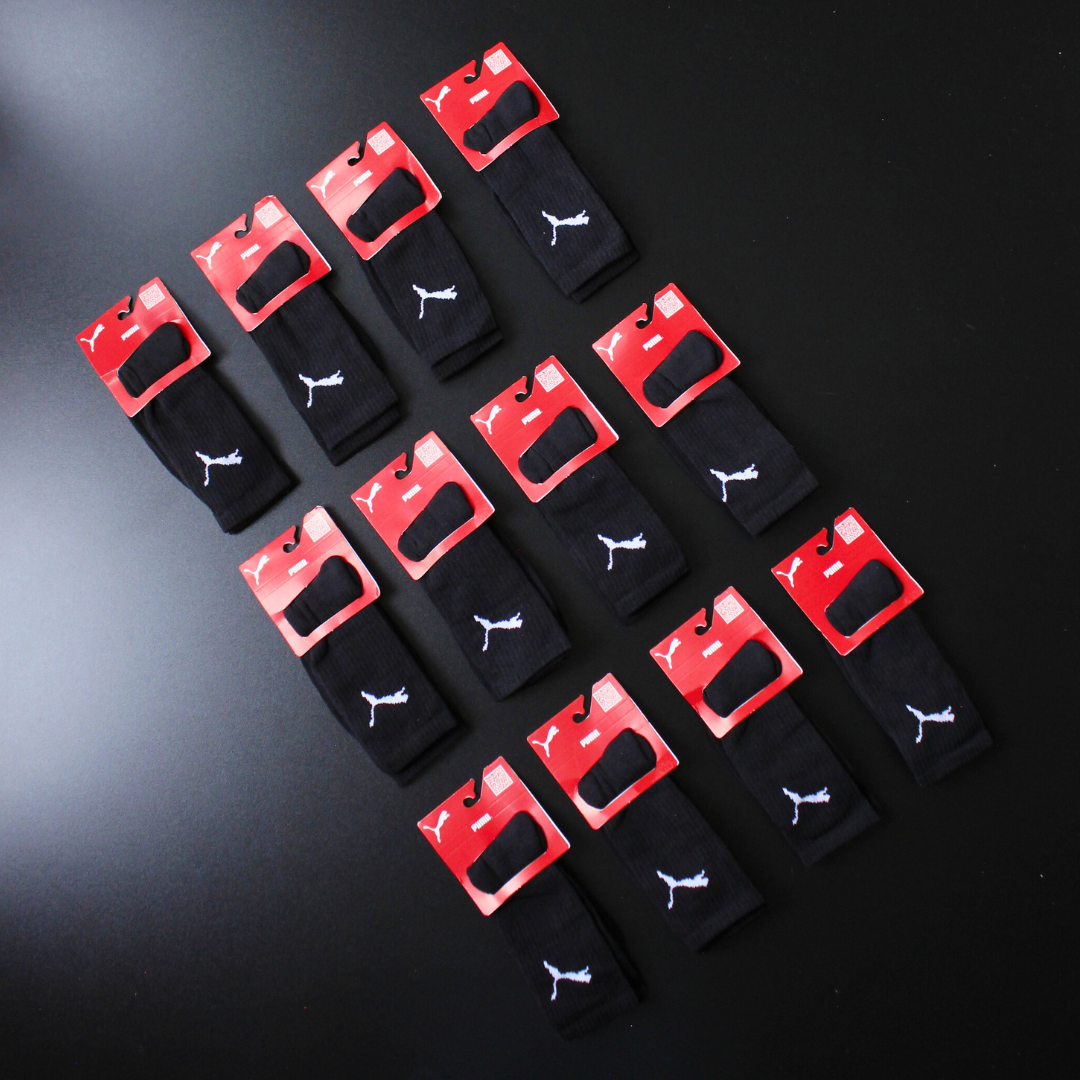1 GRADE MEIAS CANO ALTO DRY-FIT - 12 PARES PRETA